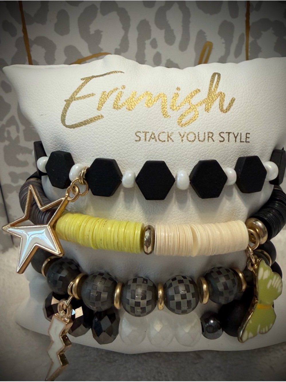 New ERIMISH Bracelets - 4 Pc - Yellow - Custom Regular, Kids or Extended Size